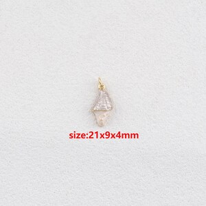 18k Gold Filled Conch Pendant,Ocean Necklace,Enamel Charm,DIY Jewelry Accessories