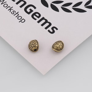 24K Gold Filled Antique Turtle Beads,Turtle Shell Beads,DIY Jewelry Accessories