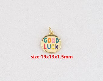 18k Gold Filled Good Luck Pendant,Good Luck Charm,DIY Jewelry Accessories