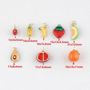 18k Gold Filled Apple Pendant,Fruit Necklace,Enamel Charm,DIY Jewelry Accessories