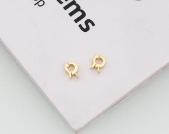 18 kt gold filled ronde sluiting, gouden veersluiting, doe-het-zelf sieradenaccessoires