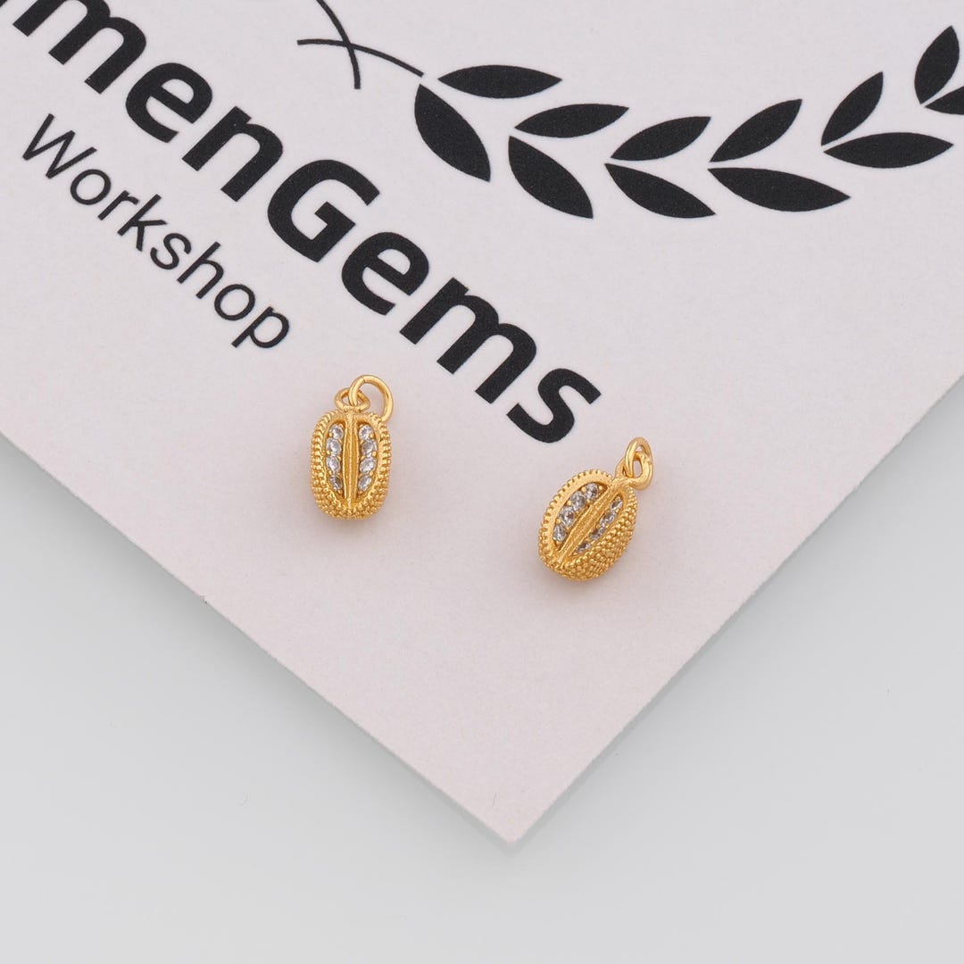 24k Gold Filled Durian Pendant,cz Fruit Necklace,enamel Charm,diy ...