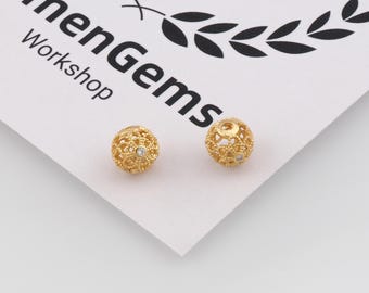 24K Gold Filled Flower Beads,Flower Bead,DIY Jewelry Accessories