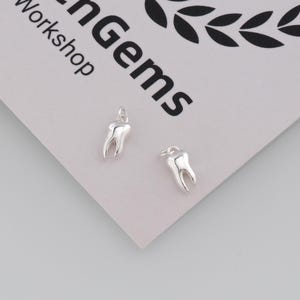 Silber Zahn Anhänger, Zahn Halskette, DIY Schmuck Zubehör