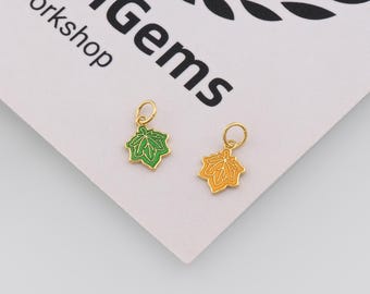 24k Gold Filled Maple Leaf Pendant,Maple Leaf Charm,DIY Jewelry Accessories