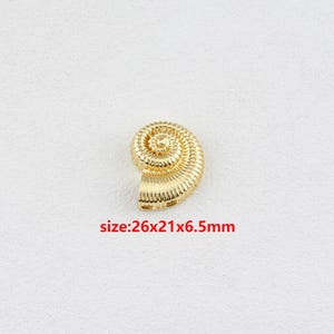 18k Gold Filled Conch Shell  Pendant,Ocean Necklace,DIY Jewelry Accessories