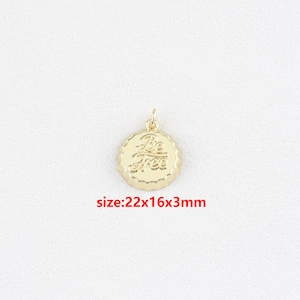 18k Gold Filled Bottle Cap Pendant,Bottle Cap Charm,DIY Jewelry Accessories