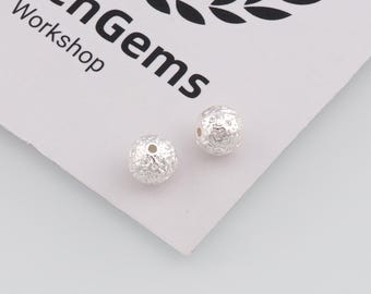 Silver Round Ball Beads,Round Spacer Bead,DIY Jewelry Accessories