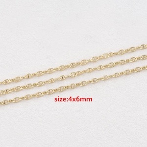 Chaîne d&#39;ancre remplie d&#39;or 18 carats, chaîne d&#39;ancre fine, accessoires de bijoux à faire soi-même