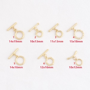 18K Gold Filled Round OT Clasp,OT Toggle Buckle,DIY Jewelry Accessories