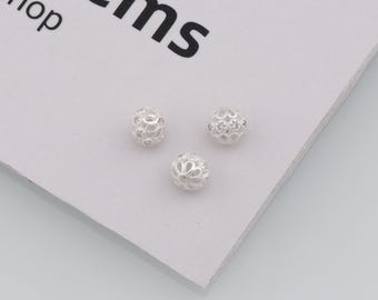 Silver Round Beads,Round Ball Beads,DIY Jewelry Accessories