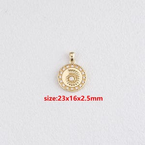 18k Gold Filled Conch Shell  Pendant,Ocean Necklace,CZ Conch Charm,DIY Jewelry Accessories