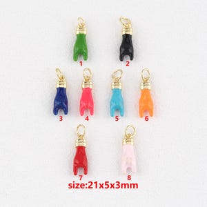 18k Gold Filled Fist Pendant,Gesture Charm,DIY Jewelry Accessories