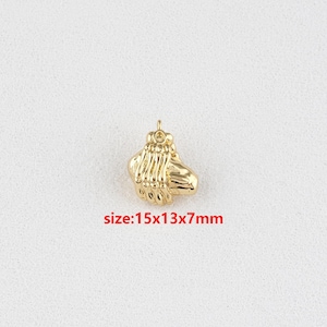 18k Gold Filled Fist Pendant,Gesture Charm,DIY Jewelry Accessories