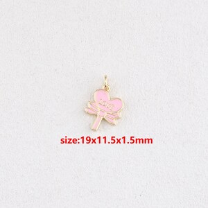 18k Gold Filled Heart Pendant,Enamel Heart Charm,DIY Jewelry Accessories