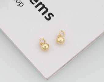 Colgante de baloncesto bañado en oro de 18 quilates, dije de baloncesto, accesorios de joyería DIY