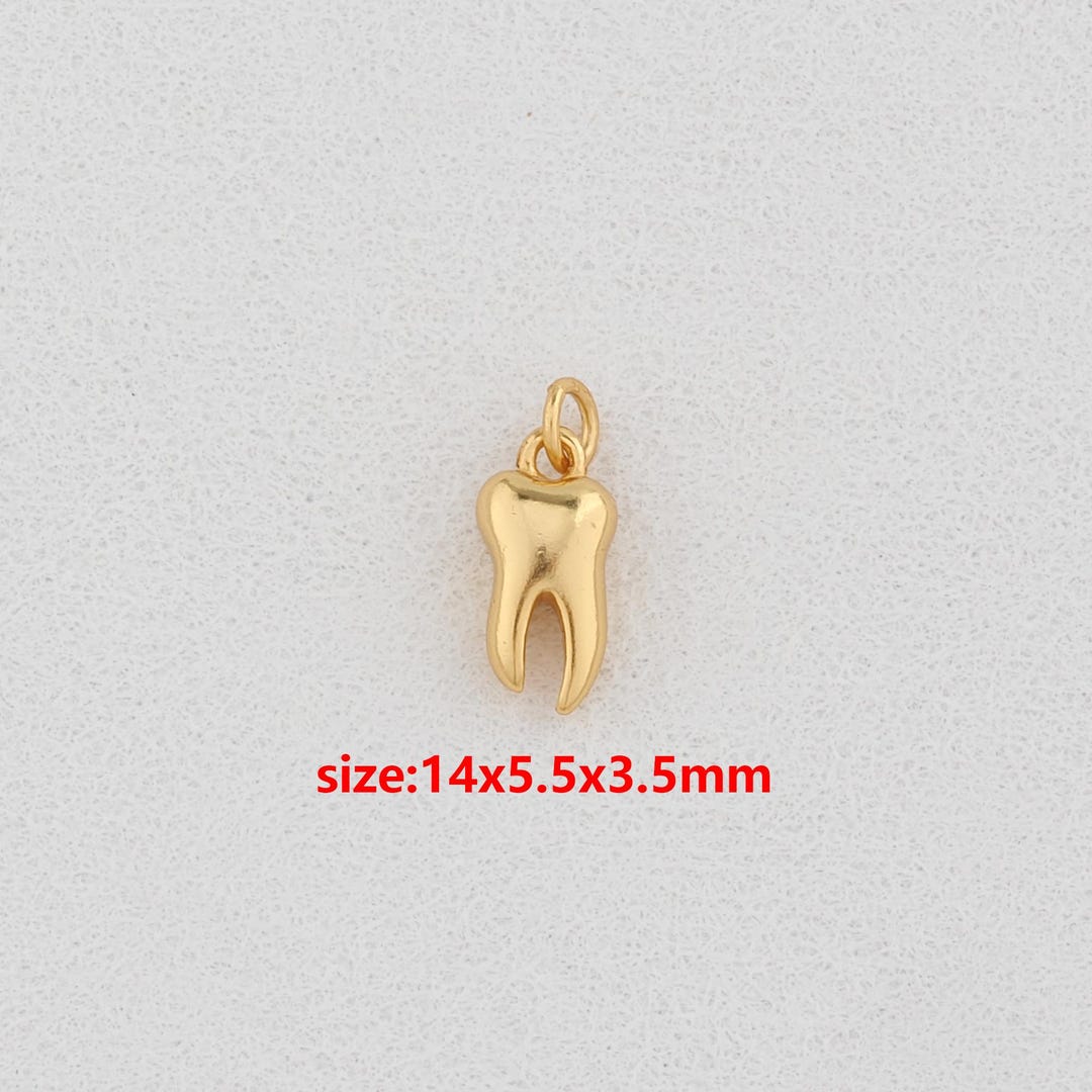 String Gold Tooth 24k Gold Filled Tooth Pendant,tooth Necklace,diy Jewelry Accessories - Etsy
