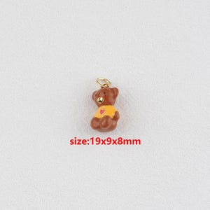 18k Gold gefüllte Bär Anhänger, Bär Charme, DIY Schmuck Zubehör