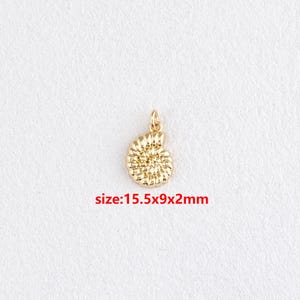 18k Gold Filled Conch Shell  Pendant,Ocean Charm,DIY Jewelry Accessories