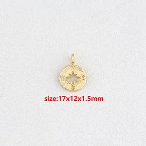 18k Gold Filled Compass Pendant,Compass Charm,DIY Jewelry Accessories