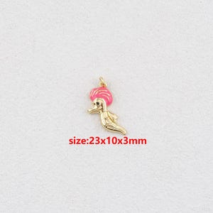 18k Gold Filled Seahorse Pendant,Enamel Charm,DIY Jewelry Accessories