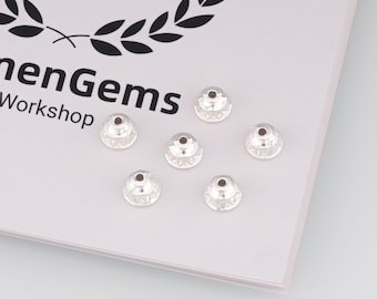 Silver geometriska pärlor, geometriska pärlor, gör-det-själv smyckestillbehör