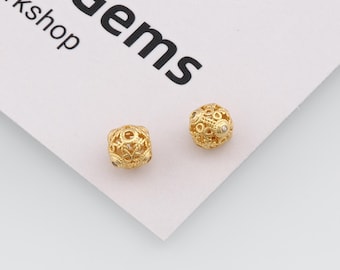 24K Gold Filled Flower Beads,Flower Bead,DIY Jewelry Accessories