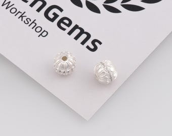 Silver Round Ball Beads,Round Spacer Bead,DIY Jewelry Accessories
