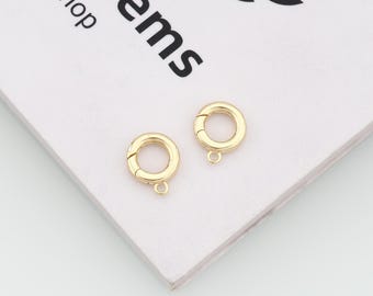 18 kt gold filled ronde karabijnsluiting,gouden veersluiting,drukpoortsluiting,doe-het-zelf sieradenaccessoires