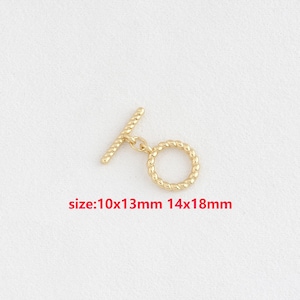 18K Gold Filled Round OT Clasp,OT Toggle Buckle,DIY Jewelry Accessories