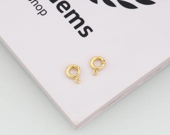 18 kt gold filled ronde sluiting, gouden veersluiting, doe-het-zelf sieradenaccessoires
