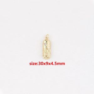 18k Gold Filled Pill Pendant,Capsule Charm,DIY Jewelry Accessories