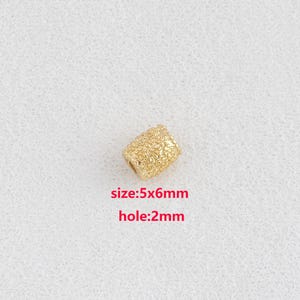 10PCS 18K Gold Filled Cylindrical Beads,Dainty Beads,DIY Jewelry Accessories
