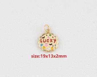 18k Gold Filled Good Luck Pendant,Good Luck Charm,DIY Jewelry Accessories