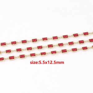 18k Gold Filled Rectangle Chain,Zirconia Link Chain,DIY Jewelry Accessories