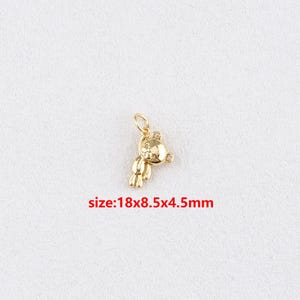 18k Gold gefüllte Bär Anhänger, Bär Charme, DIY Schmuck Zubehör