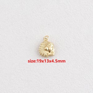18k Gold Filled Skull Pendant,Skull Charm,DIY Jewelry Accessories
