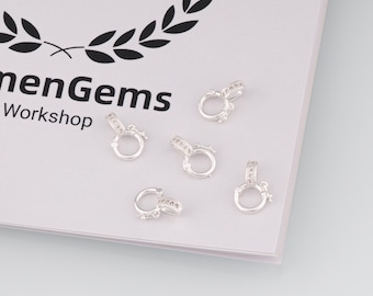 Silver Round Carabiner Clasp,Gold Snap Clasp,Push Gate Clasp Lock,DIY Jewelry Accessories