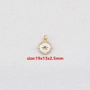18k Gold Filled Compass Pendant,Compass Charm,DIY Jewelry Accessories