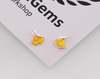 Silver Ginkgo Leaf Pendant,Leaf Charm,DIY Jewelry Accessories