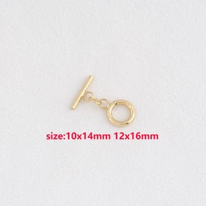 18K Gold Filled Round OT Clasp,OT Toggle Buckle,DIY Jewelry Accessories