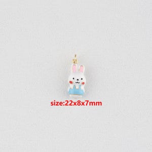 18k Gold Filled Rabbit Pendant,Rabbit Charm,DIY Jewelry Accessories