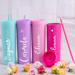 Personalized Custom Tumbler, Personalized Tumbler With Lid And Straw, Bridesmaid Tumbler, Bachelorette Party Gifts, Bridal Shower Gift