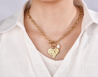 Heart Pendant Necklace, Dainty Heart Pendant, Minimalist Necklace, Gift For Her, Valentine's Day Gift, Jewelry Gifts