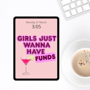 Girl desktop wallpaper cute aesthetic screen saver digital download iPad background tablet wallpaper pink laptop screen decor HD image