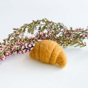 Croissant Brooch, Cookie Pin, Food Jewelry