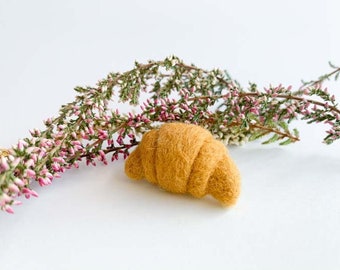 Croissant Brooch, Cookie Pin, Food Jewelry