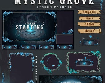 Alertes animées de transition Green Stinger sur Twitch Premium Mystic Grove