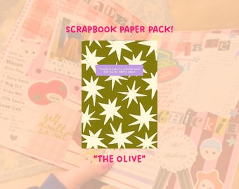 The Olive Paper Pack | Junk Journaling and Scrapbooking Paper