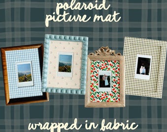 Tapete para fotografías Polaroid envuelto en tela: ¡hecho a mano!